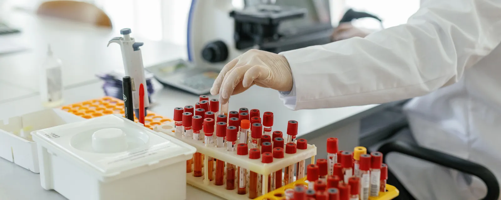 Diagnostic Lab Collecting Patient Samples.